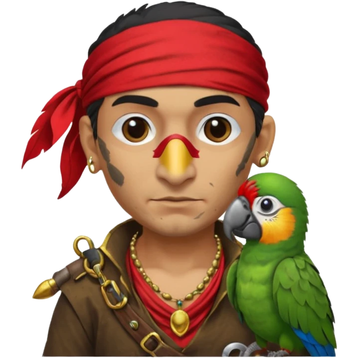 pirate and parrot emoji