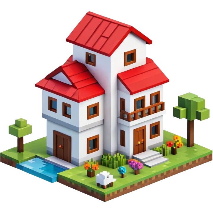 Minecraft house emoji