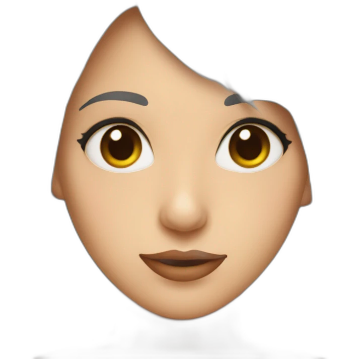 une femme ces yeux en forme de coeur emoji