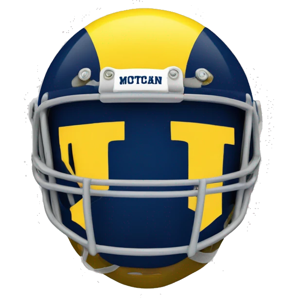 University of Michigan football with slime on it  emoji