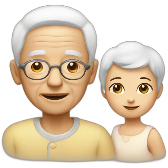 old person and baby emoji