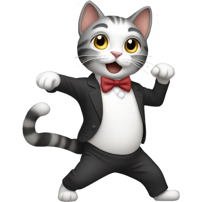 Cat dancing the tango emoji