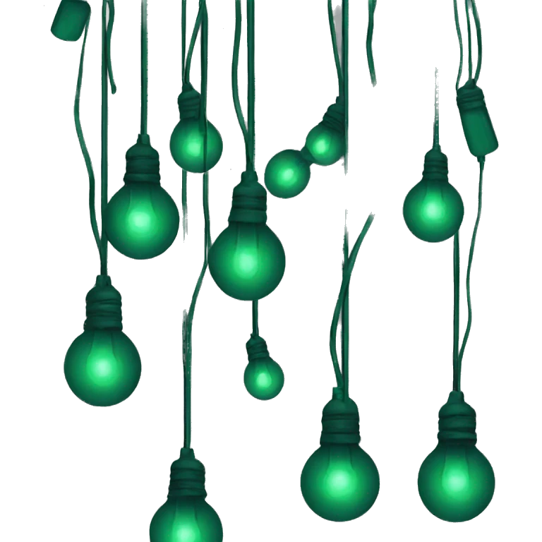 Dark green Hanging lights  emoji