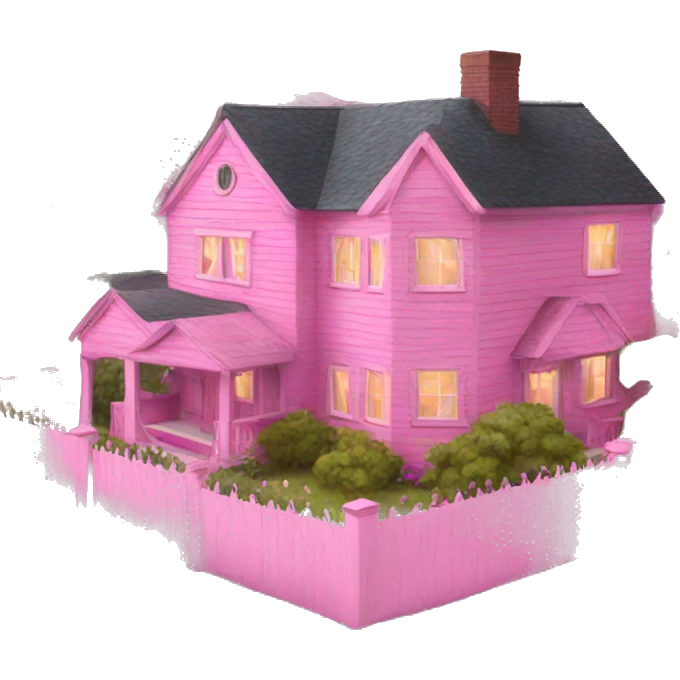 Pink house emoji