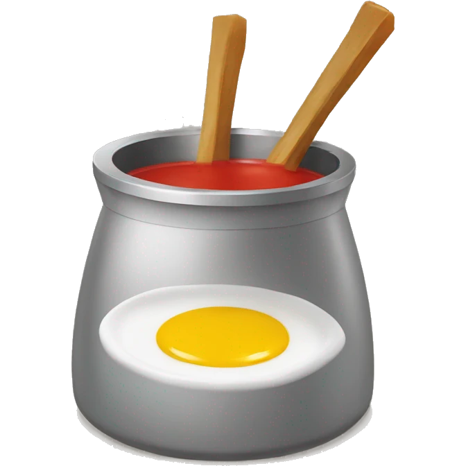 Un caquelon à fondue suisse  emoji