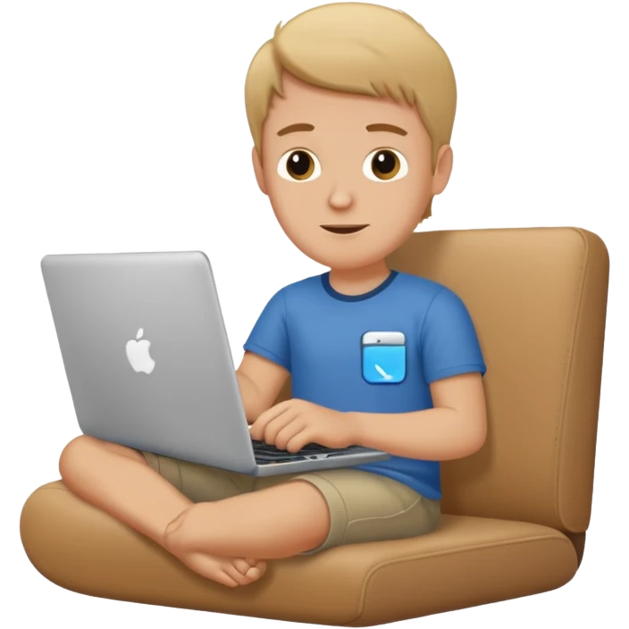 white guy sitting with laptop showing thumb emoji