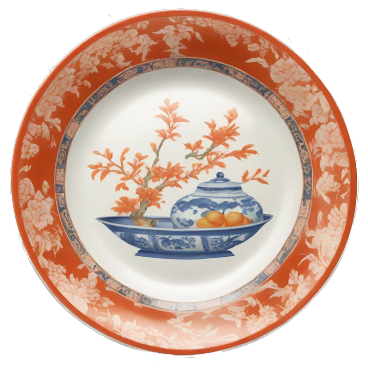 Chinoiserie vintage dish emoji