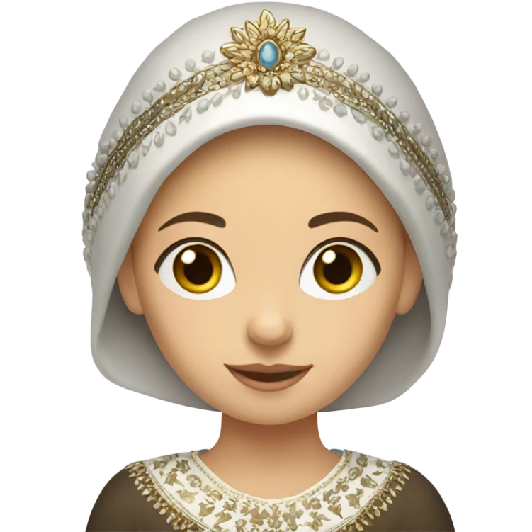 Russian girl in kokoshnik emoji