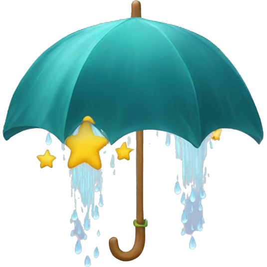 Estrella y lluvia emoji