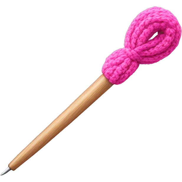 pink crochet hook  emoji