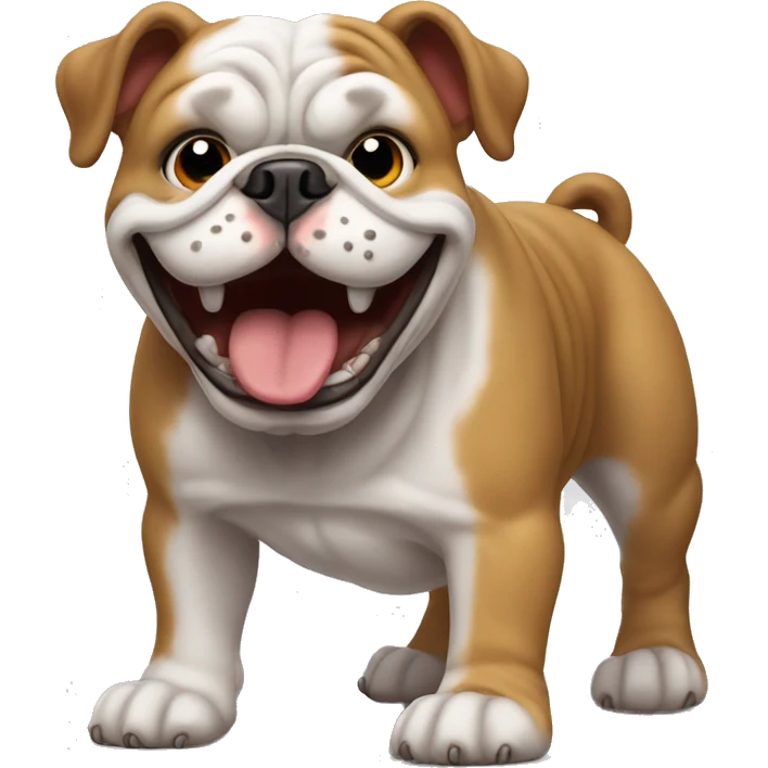 Bulldog happy emoji
