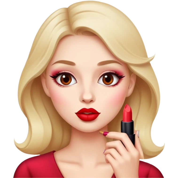 Girl in love with make up emoji