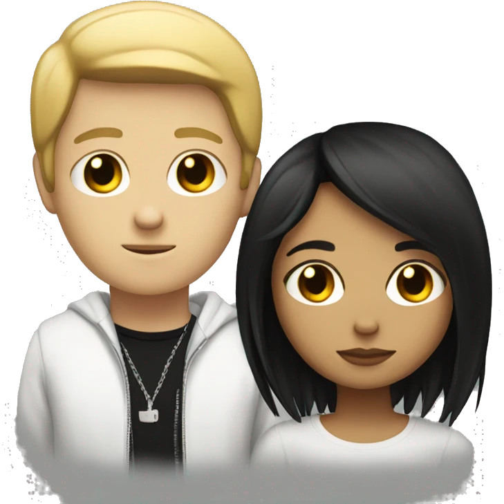 a emo couple of a white kid and latina girl emoji