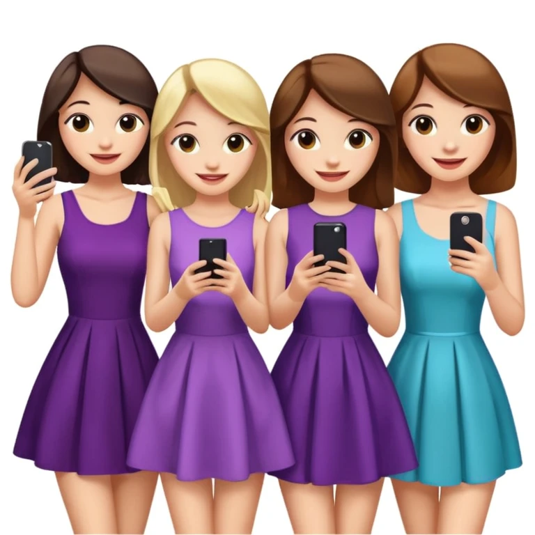 girls taking photo in club background emoji