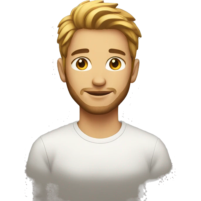 Young guy with light beard  emoji