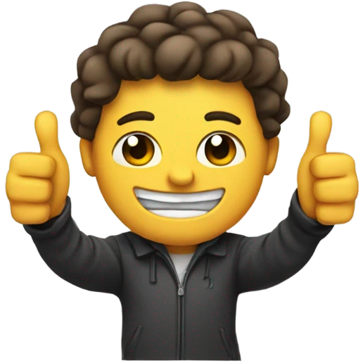 Me with two thumbs up emoji