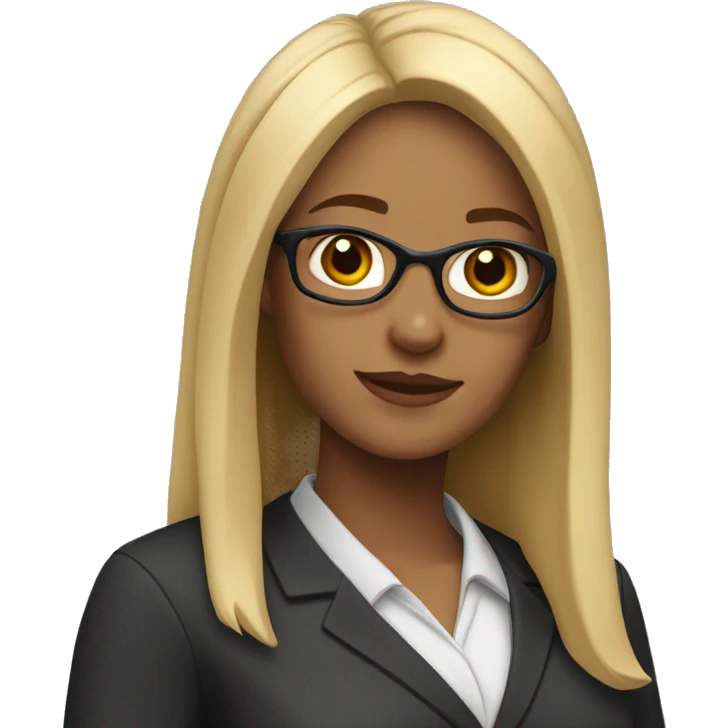 A female teacher with black and blonde hair, the skin is mid tone emoji