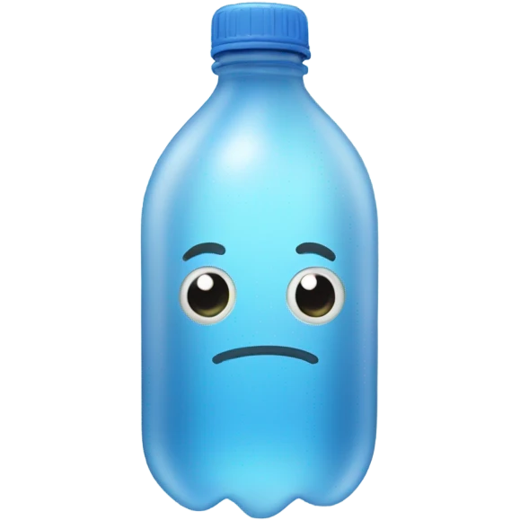 A water bottle with arms and legs emoji