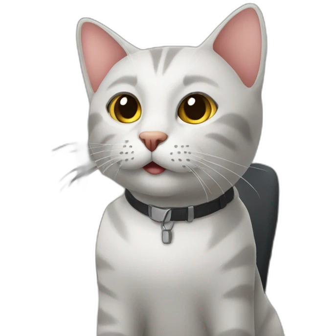 Cat in office  emoji