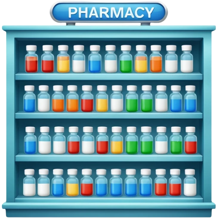 Please create an image of the pharmacy.
Dugstore, Pharmacy. There's no writing on it
Just an image that can show that it's a pharmacy emoji