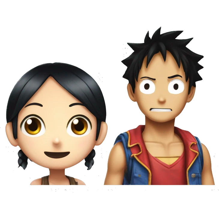 Luffy Y Nico Robin emoji