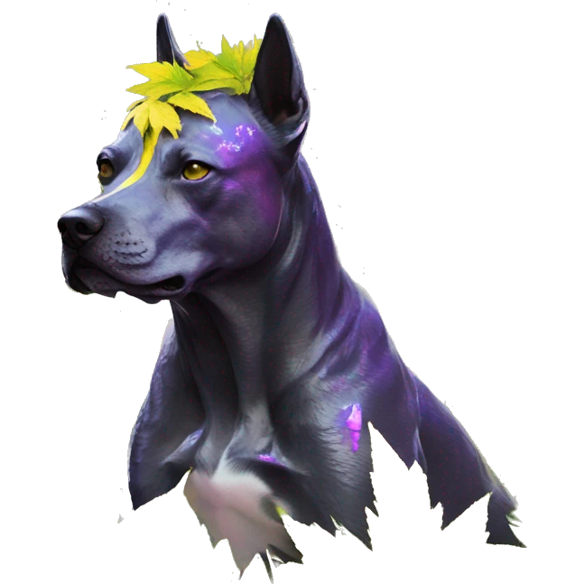 420 .Zombie_ Vaporwave black holographic oilslick zombie unicorn dog smoking yellow caution tape hemp leaves Pegasus hemp plants emoji