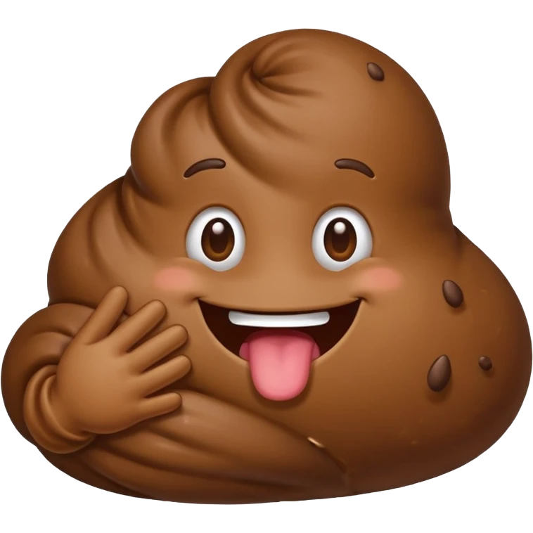 یه پی پی که داره میخنده و دستش جلوی دهنش گرفته emoji