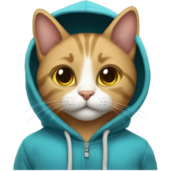 Cat in a hoodie emoji