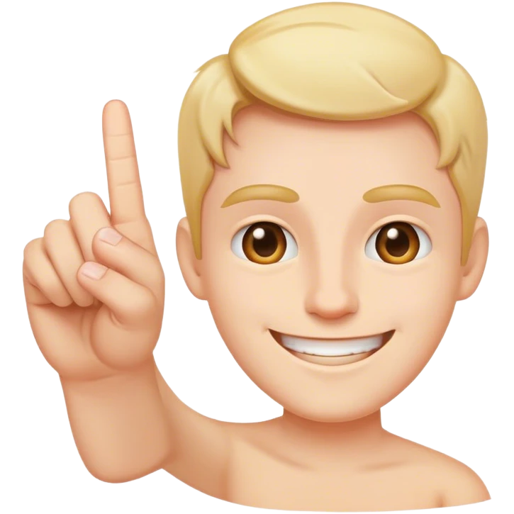 A smile face flipping u off emoji