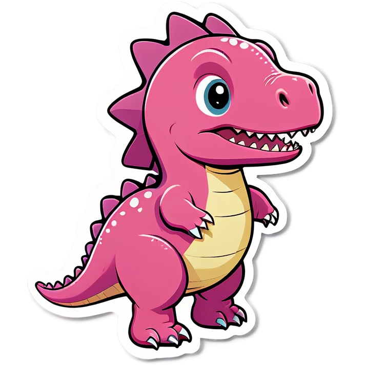 cute pink dino  emoji