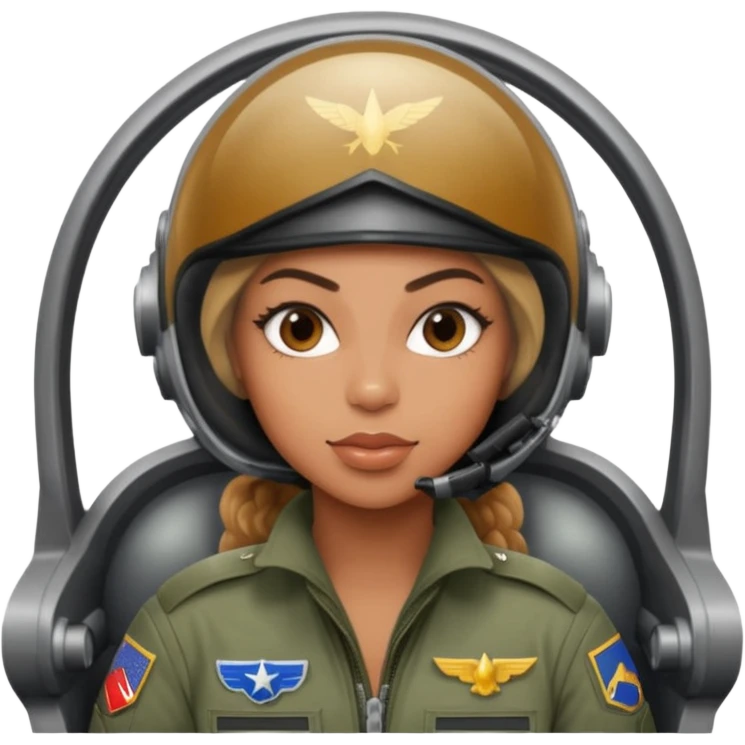 Beyonce as a fighter jet pilot emoji