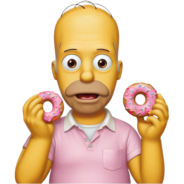 homer simpson white shirt eating  a donnut emoji