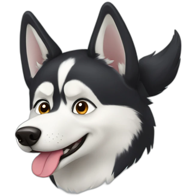 Husky and pardon Russel dog emoji