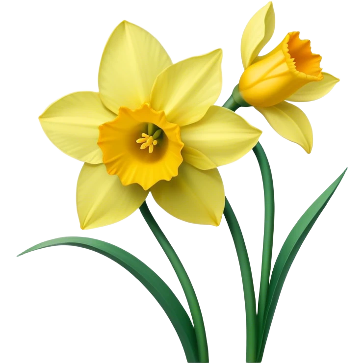 single Daffodil, stem emoji