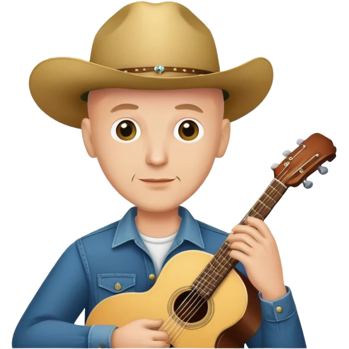 лысый мужик играет кантри emoji