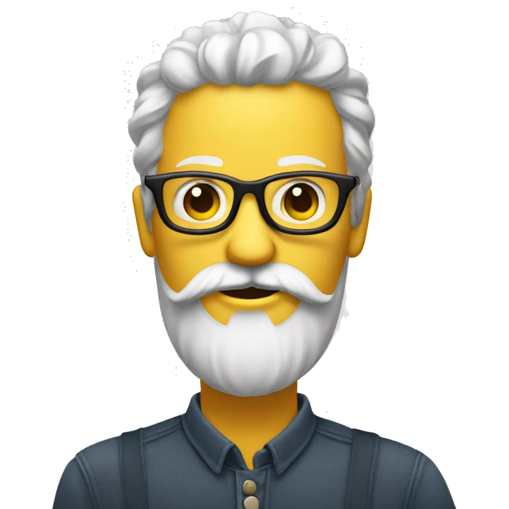fork have face wear spectacles and beard emoji
