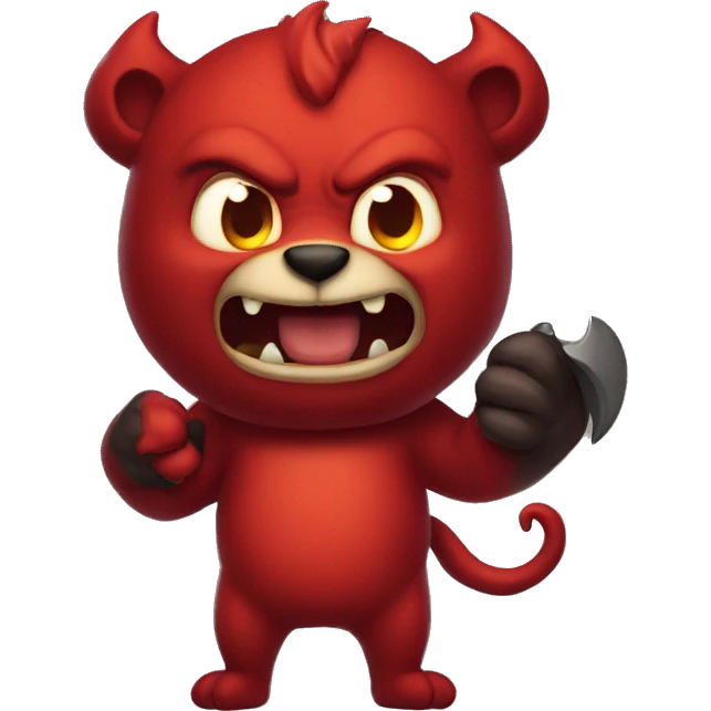 Devil bear  emoji