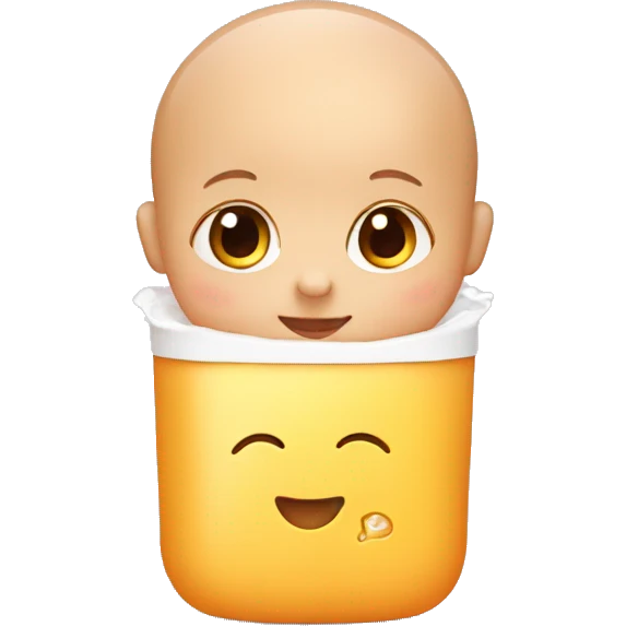 Baby with tube of spf emoji