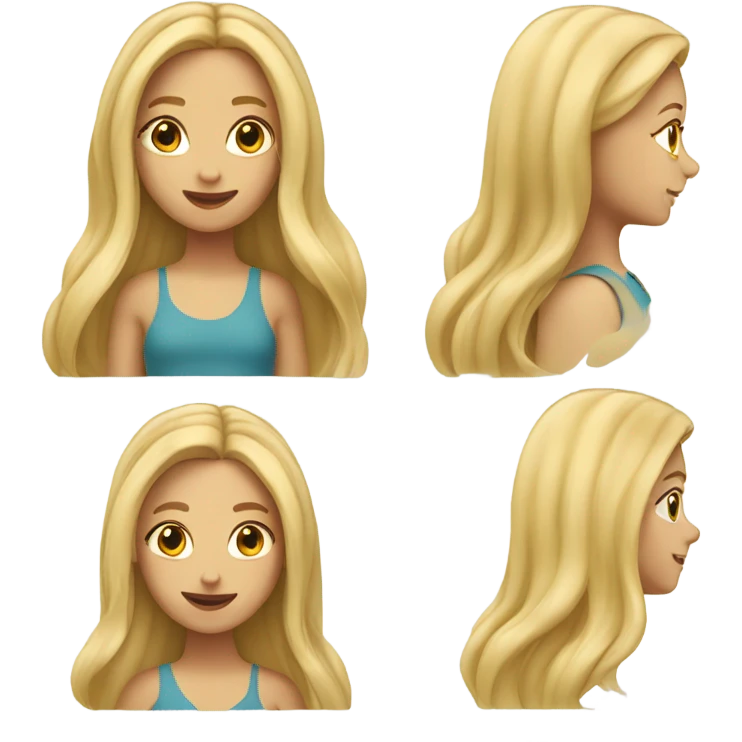 girl with blonde hair emoji