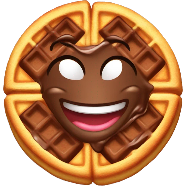 Waffle with chocolate  emoji