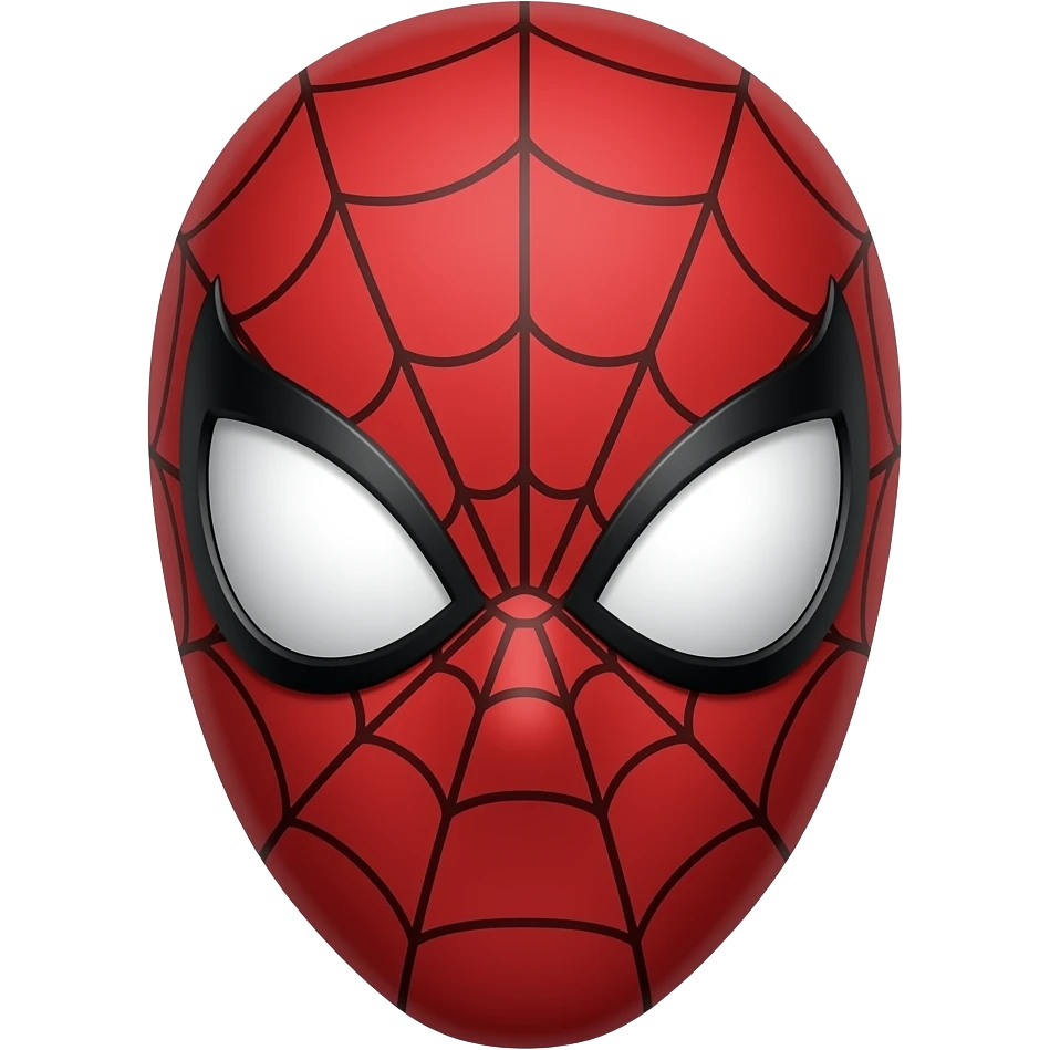 A spiderman face emoji