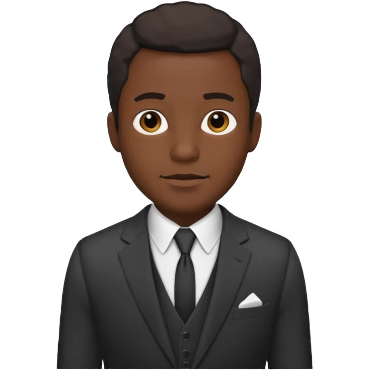 Black man in three-piece suit emoji