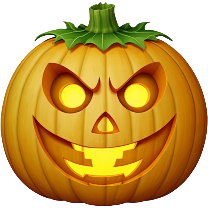 Jack's lantern made from a green turnip emoji