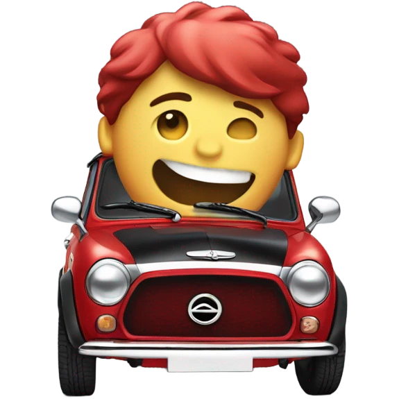 Happy red mini cooper clubman emoji