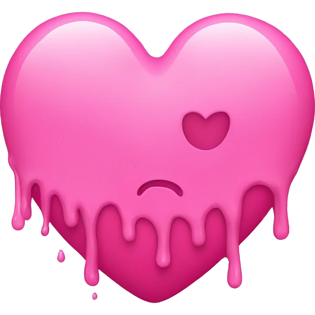 melting pink heart emoji