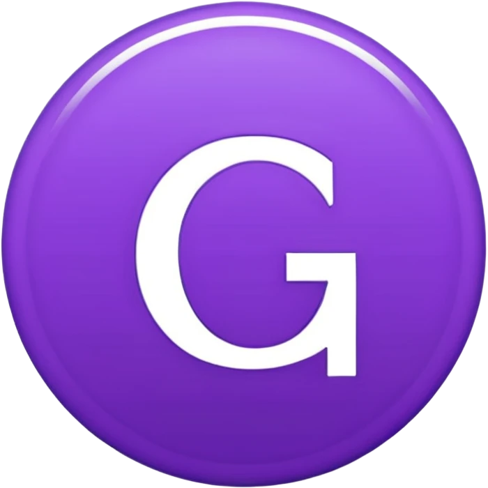 Purple circle 🟣 with letters iG in it - lowercase i and Capital G emoji