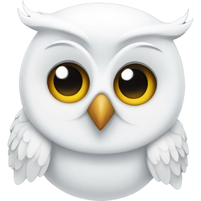 white owl smiling emoji
