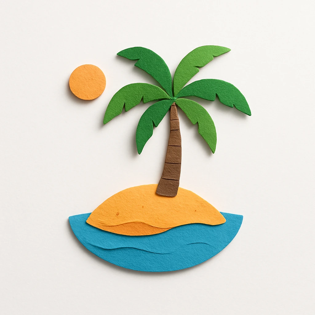 tropical island emoji