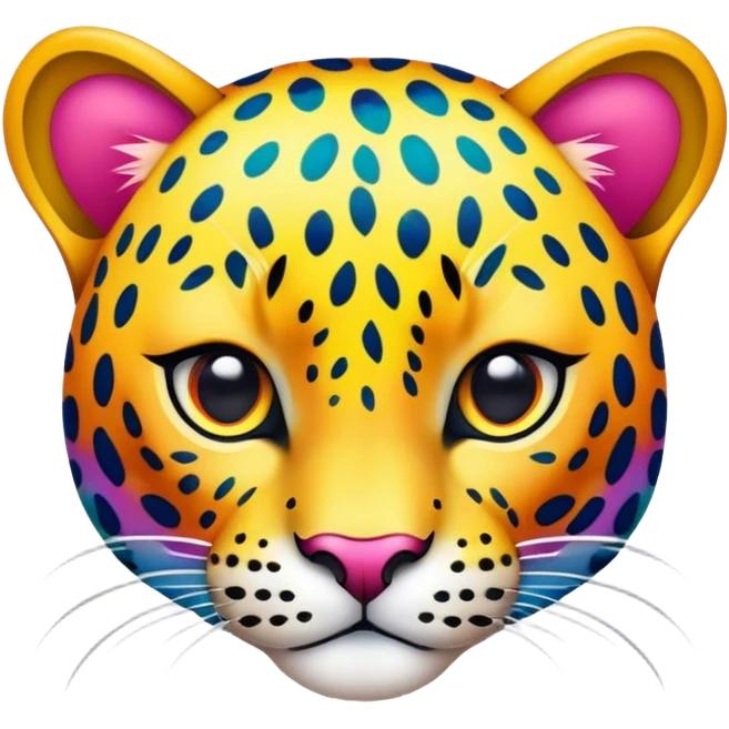 Rainbow leopard emoji