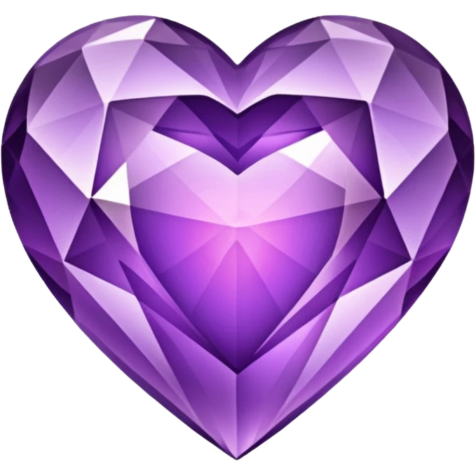 purple crystal heart emoji